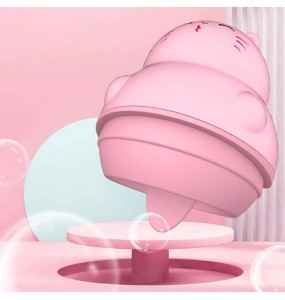MizzZee - Tongue Cat Clitoris Stimulator Vibrator (Chargeable - Pink)